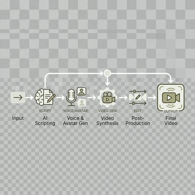 AI YouTube Automation Workflow Infographic